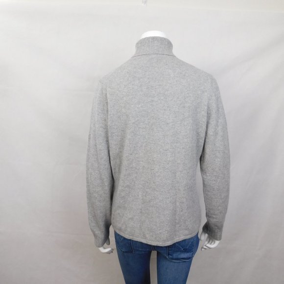 Ann Taylor Gray Cashmere Sweater Turtleneck L - Picture 4 of 5